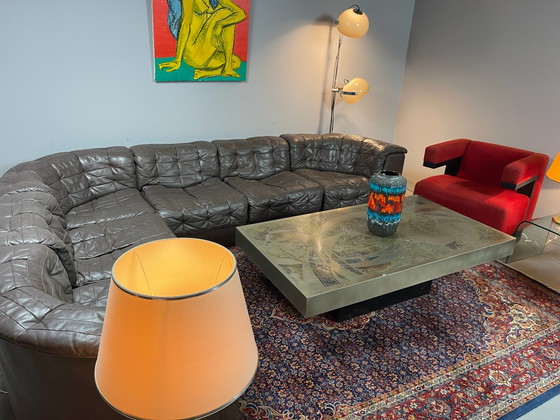 Complete Vintage Design Living Room, Exclusive Interior Setting, de Sede, Modular sofas, Leather, Brown (photo 12 of 15)