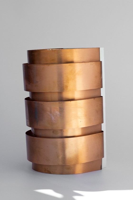 Image 1 of Hans-Agne Jakobsson Wandleuchte aus Kupfer, Modell V155 – Schweden, 1960er Jahre