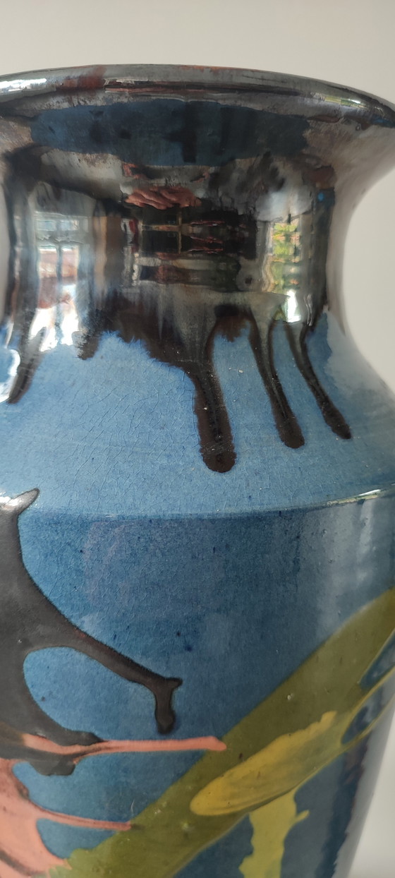 Image 1 of Large ceramic vase of 39 cm Atelier Thomas BUXÓ (1970)