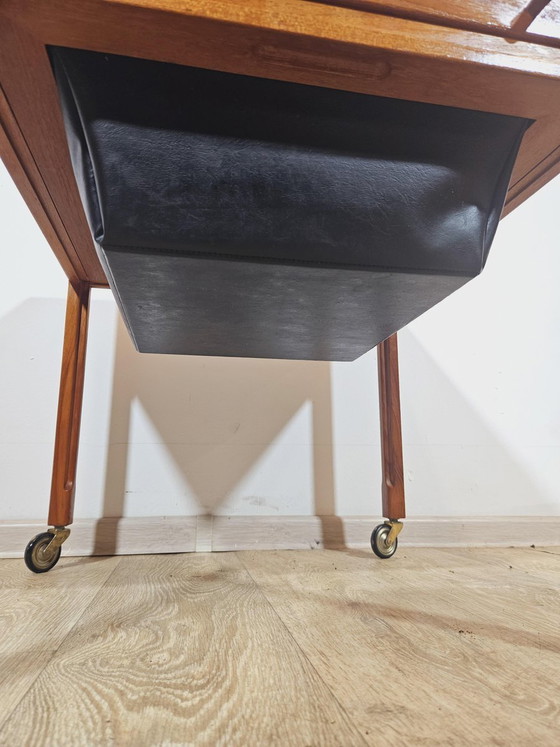 Mid-Century Modern Sewing Table in Teak, Denmark, 1950s-1960s – Desk, Brass, Mid Century Modern (photo 17 of 19)