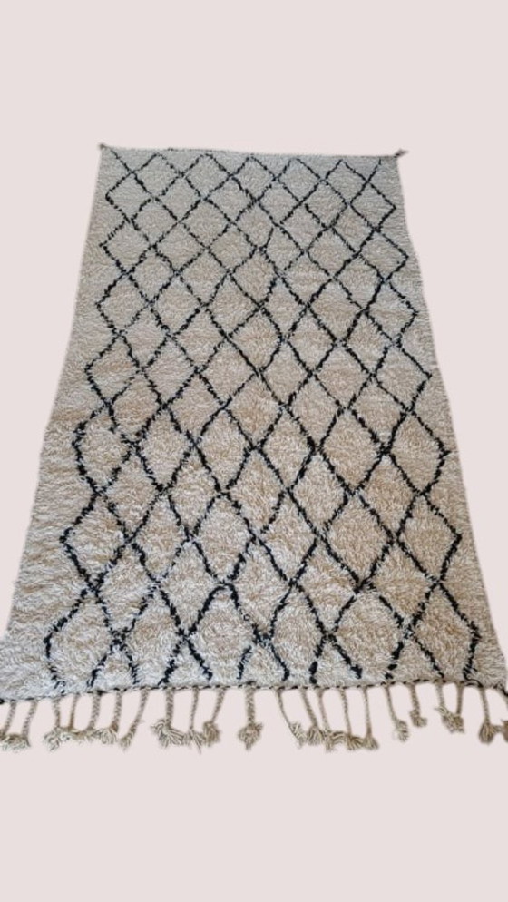 Image 1 of Tapis berbère en laine vierge Tapis marocain - 274 x 150 cm 300 x 200 m Type B21.3