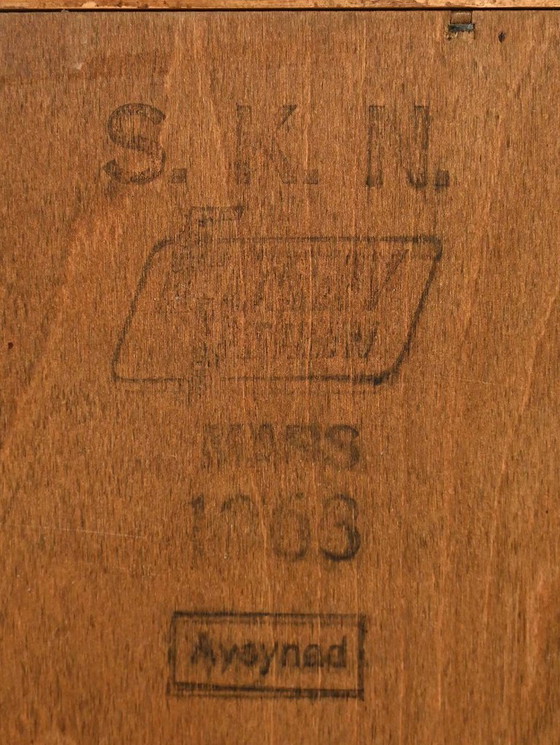 Image 1 of Scandinavische eikenhouten archiefkast met verticale roldeur, S.K.N., 1963