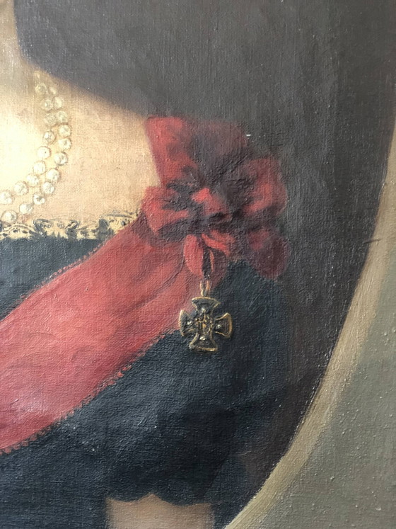 Image 1 of Grand portrait original ancien du XIXe siècle représentant un Allemand