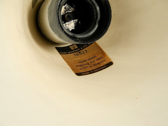Image 1 of Original 1970s orange metal pendant lamp by Louis Poulsen model Billiard