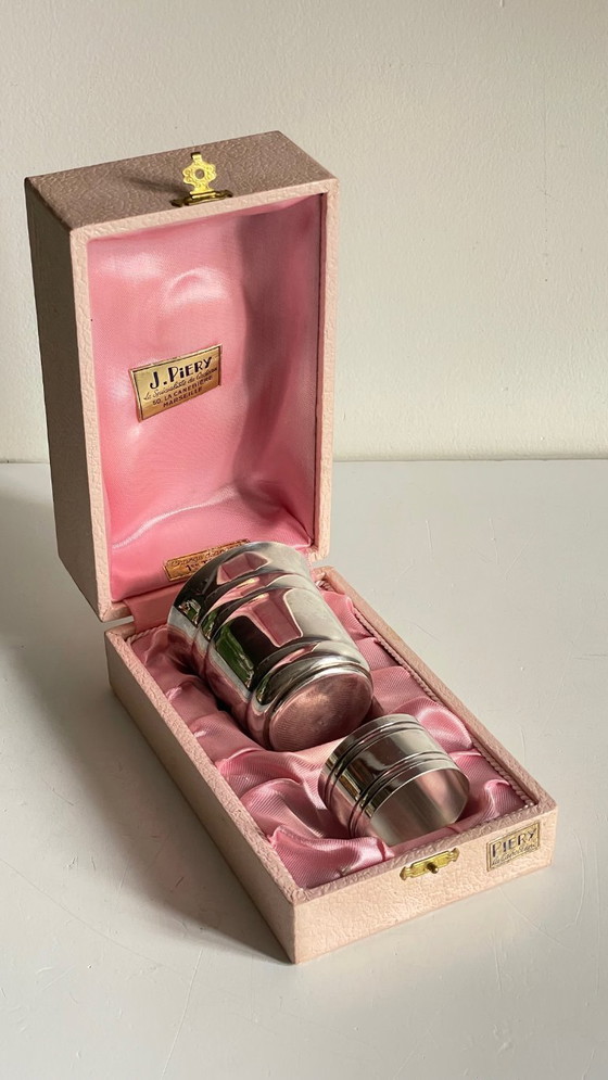 Image 1 of Silver-plated glass and napkin ring by UDNER