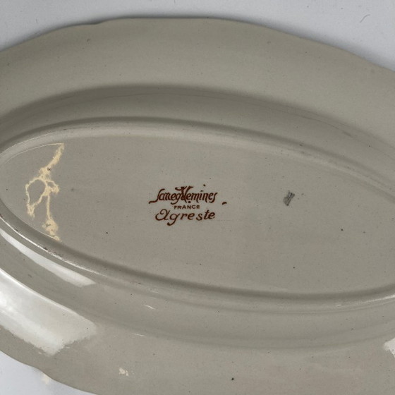 Small Oval Dish "Agreste" Sarreguemines, 20th Century – Crockery, Ceramic (photo 6 of 6)