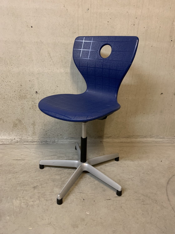 Image 1 of Office chair by Verner Panton for VS Möbel. Blue.