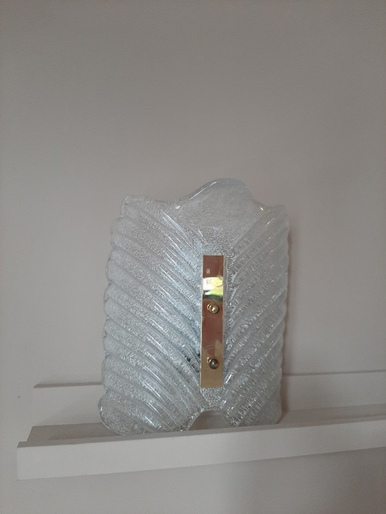 Image 1 of Lampada da parete vintage Fischer Leuchten in ghiaccio satinato