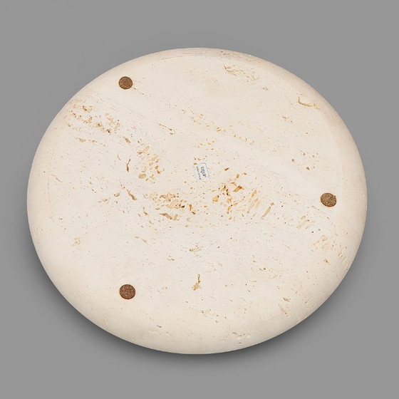 Image 1 of Ciotola in travertino “Voltero” di Pier Alessandro Giusti ed Egidio Di Rosa per Up & Up, anni '70