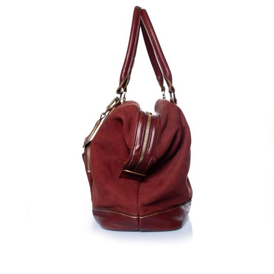 Longchamp, borsa Legend in camoscio rosso, Borse a mano (foto 4 di 12)
