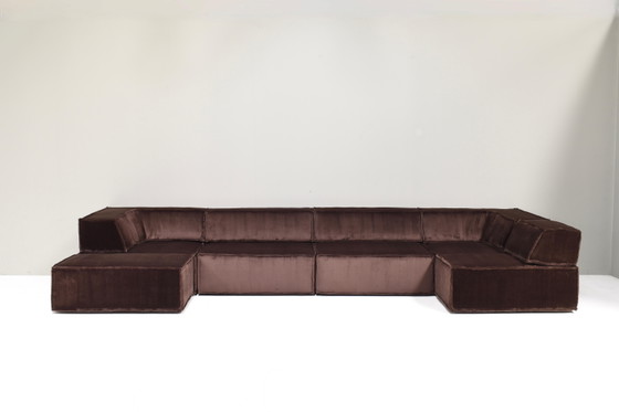 Divano componibile COR Trio marrone cioccolato Germania Svizzera 1972 NUOVA TAPPEZZERIA, Divani modulari (foto 5 di 20)