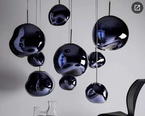 Suspension Melt de Tom Dixon, 4 x Ø 28 cm et 3 x Ø 50 cm, coloris fumé et bronze, douille – Plastic (photo 8 of 9)