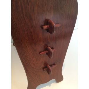 Image 1 of Vintage magazine holder in teak Scandinavian 1970s 