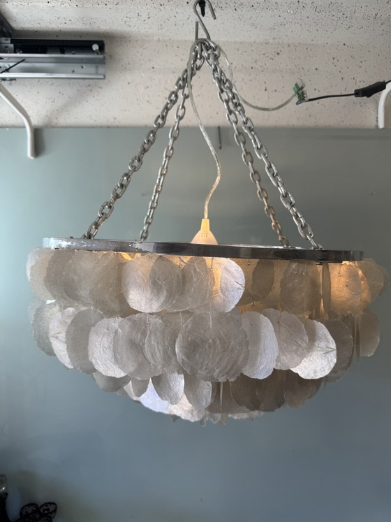 Unieke hanglamp met schelpen, sfeervolle verlichting – Kroonluchters, Metal, Other (photo 5 of 13)