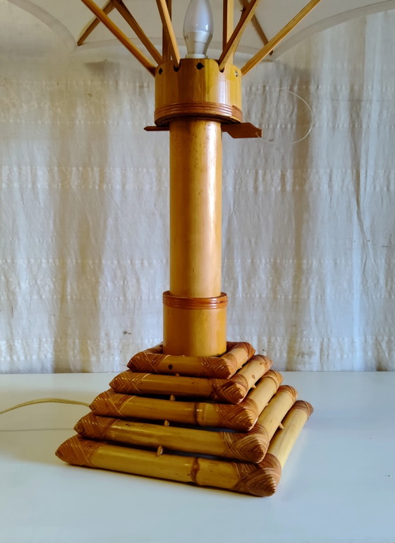 Jaren 70 design bamboe Tafellamp – Tafellampen, Bamboo (photo 7 of 10)