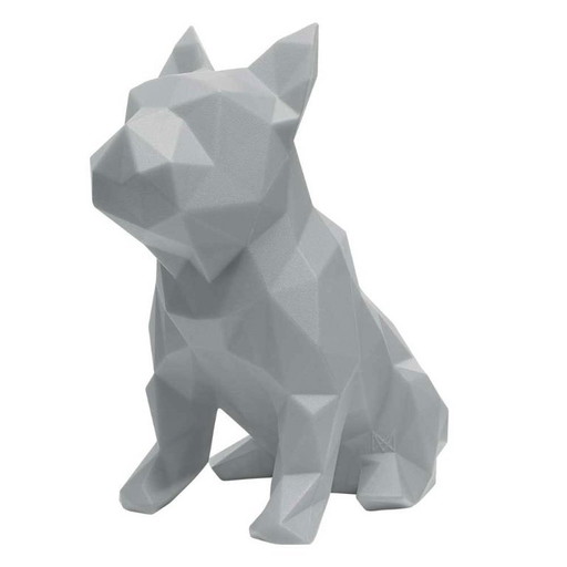 Diseño Marroquí - Escultura Estatua - Bulldog Francés - Gris - 30 cm de alto - Hecha a mano