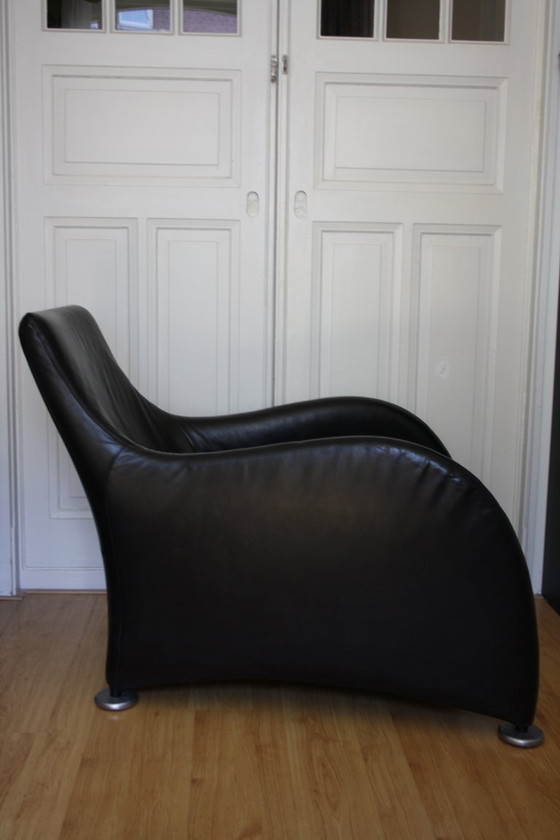 Image 1 of Set di 2 poltrone Montis Loge, in pelle rossa e nera