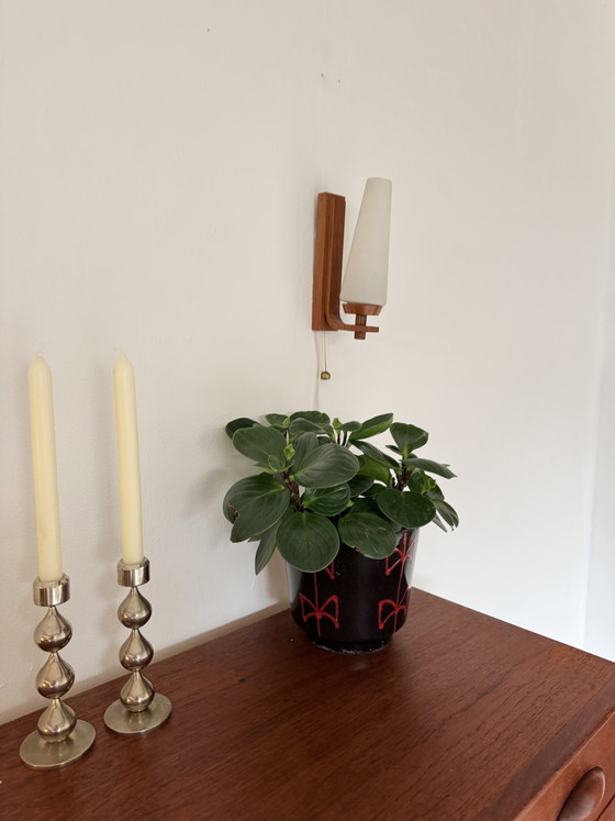 Image 1 of Vintage Danish teak wall lamp '60