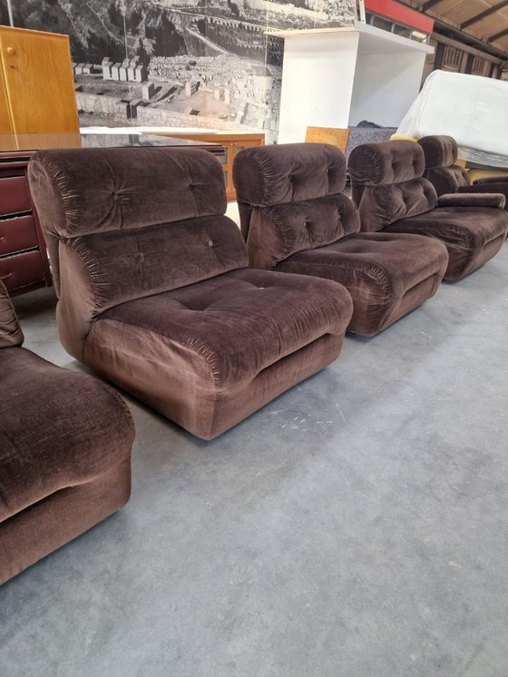 Image 1 of Chaises de salon modulaires design italien vintage 1970's