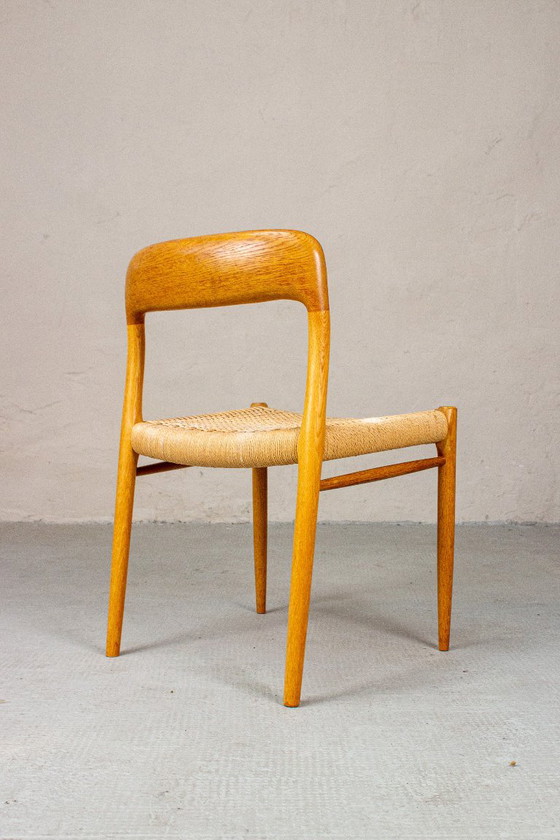 2 Niels Möller Nr. 75 Sedia Rovere Vintage Mid Century Danese – Niels Otto Møller, Sedie da pranzo, Wood (photo 5 of 15)