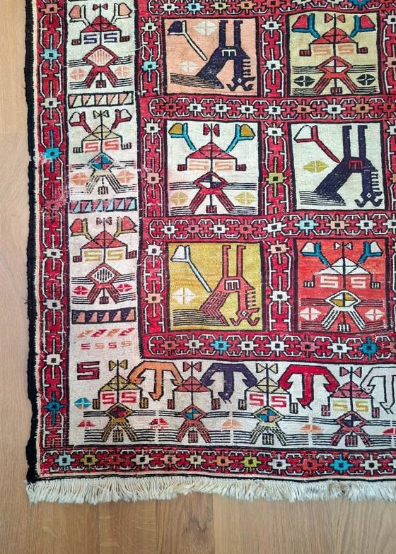 Image 1 of Handgeknoopt zijden Azerbeidzjaans tapijt 95x150 – gekocht in Abu Dhabi