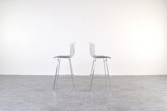 Image 1 of Vintage Bar Stools by Harry Bertoia for Knoll International, 1970s, Set of 2