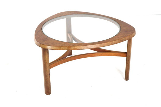 Image 1 of Table basse Nathan avec verre vintage 'Bicester'