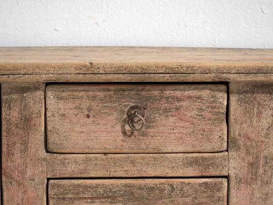 Antique low sideboard in pine wood – China, circa 1920 – Iron (photo 40 of 40)