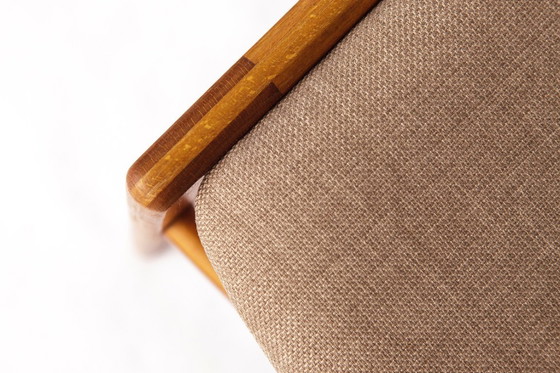 Image 1 of 1 von 4 Esszimmerstuhl aus dänischem Teakholz - 1960er Jahre, neu gepolstert in Grau