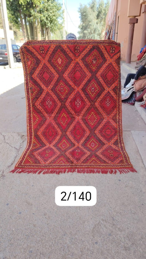 Handgeknoopt Berber kleed wol 200x140cm