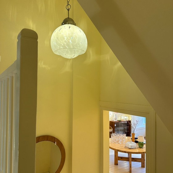 Image 1 of Carlo Nason per Mazzega, anni '70, vetro di Murano bianco e trasparente, cromato - 1970