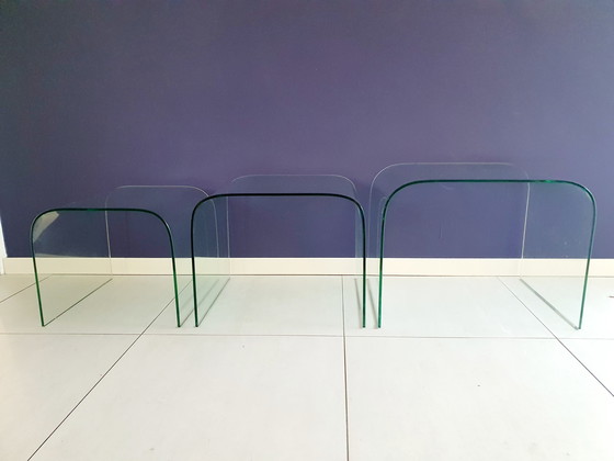 Image 1 of FIAM Italy 'Ponte' Glasbeistelltische (3)