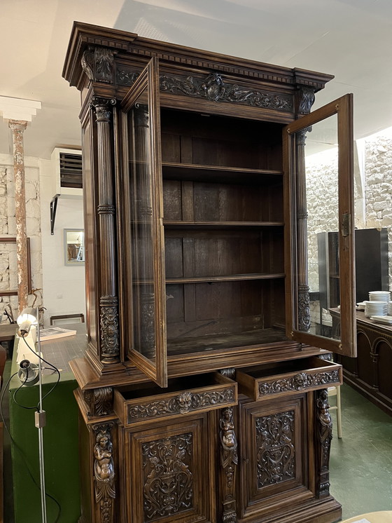 Image 1 of Paire de Bibliothèques 2 Corps Vitrées