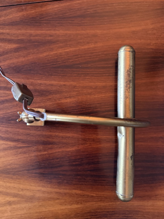 Image 1 of Schilderijlamp van messing uit het midden van de 20e eeuw – Vintage galerielamp