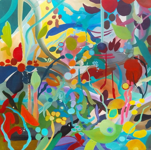 Acrylschilderij 100x100cm