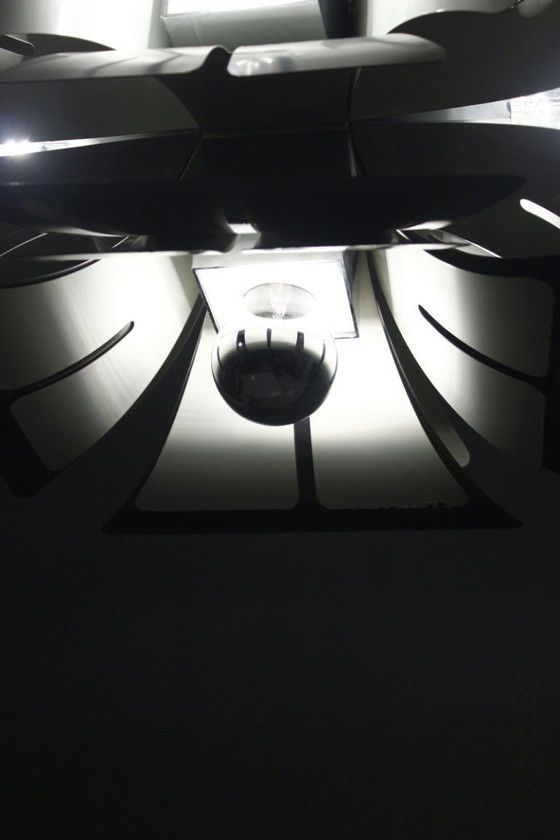 Image 1 of Zonca Illuminazione - Imposant lustre Space Age chromé design Italien 1970s