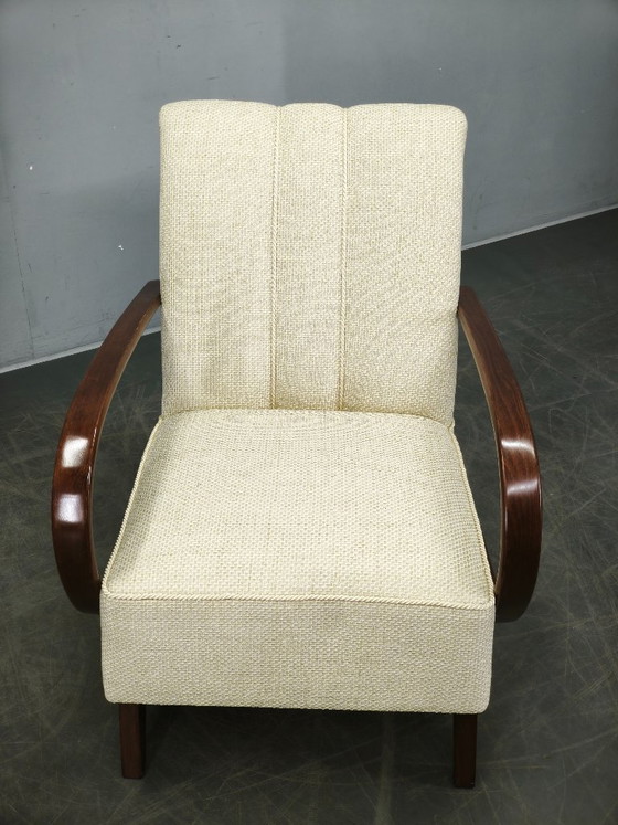 Image 1 of Fauteuil Art Déco Jindřich Halabala en bois courbé, Tchécoslovaquie 1940