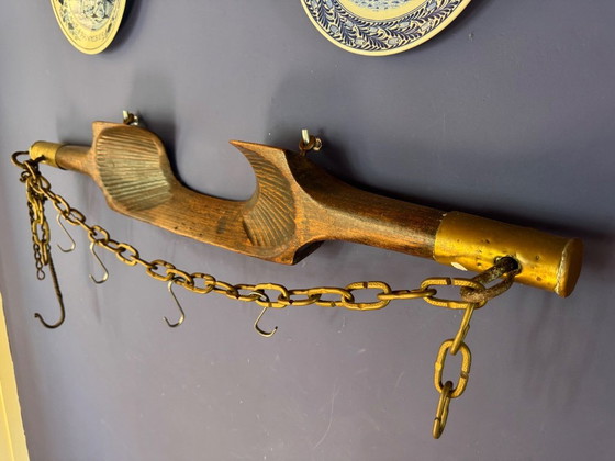 Image 1 of Giogo in legno con raccordi in ottone