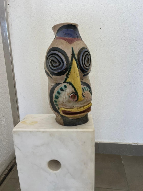 Art Rumi Milano Anthropomorphic Vase Artistic Ceramic 50s Orobico Craftsmanship (photo 3 of 5)