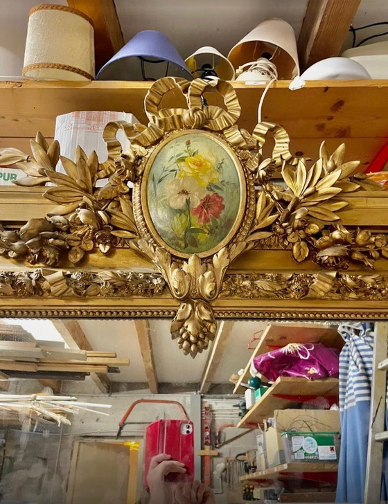 Image 1 of Gigantische Antieke Franse Spiegel - 220H x 115B