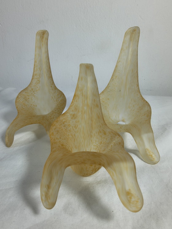 Image 1 of Hand-blown Italian design glass lampshades Murano style