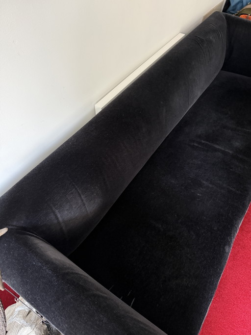Sofa Gelderland, Designer-Sitzmöbel, schwarzer Samt