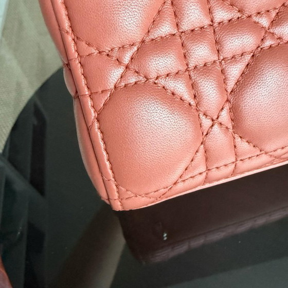 Image 1 of DIOR LADY SMALL ABC FLAP - CANNAGE LAMSLEER CARAMEL GOUDEN BESLAG MYABC