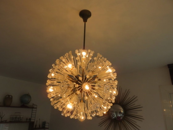 Image 1 of "Snowball" "Dandelion" chandelier, 17 lights, by Emil Stejnar for Rupert Nikoll, Austria, 1950