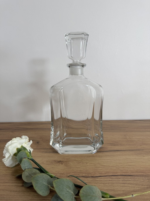 Clear whisky decanter