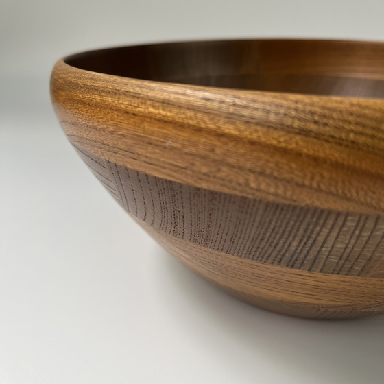 Image 1 of Set à salade scandinave vintage, saladier et couverts en teck, Suède, années 60