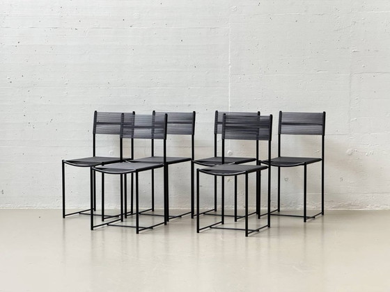 Image 1 of Set di 6 sedie Spaghetti di G. Belotti per Alias, Italia, anni '80