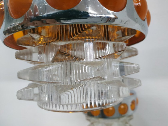 Image 1 of Vintage 60s/70s Massive/Raak cascade design pendant lamp (3 lamps)