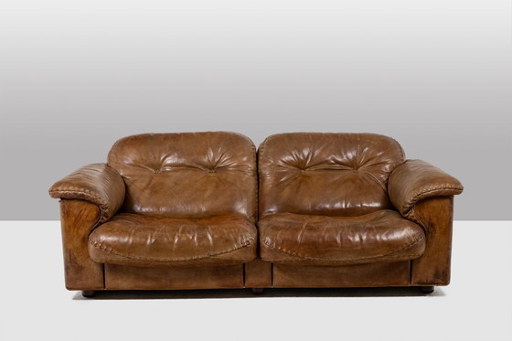 Image 1 of Maison De Sede. Two seater sofa in buffalo leather. 1970s.