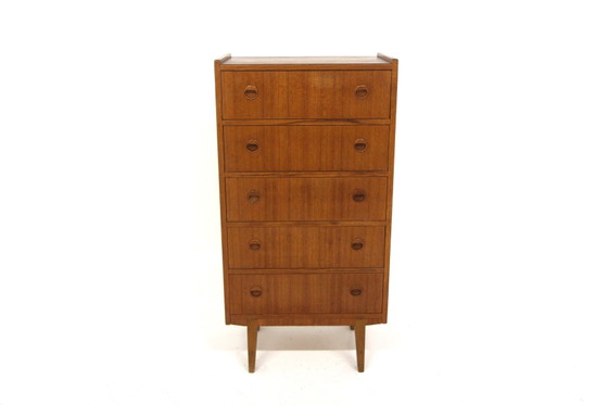 Scandinavian Teak Tallboy Chest of Drawers, Denmark, 1960 (photo 2 of 5)